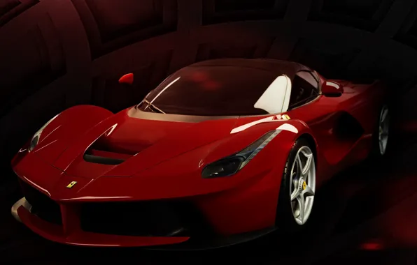 Picture Red, Machine, Ferrari, Ferrari, Car, Supercar, LaFerrari, The laferrari