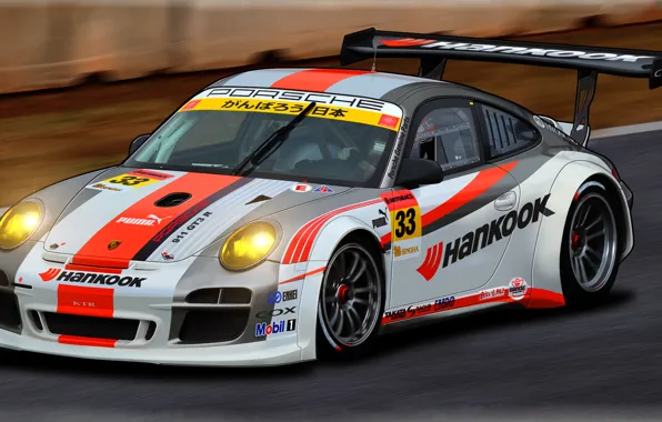 Machine, Porsche, art, GT3 R, dangeruss, Super GT