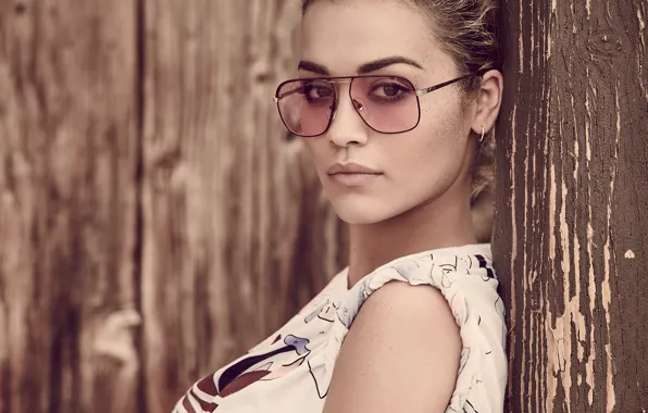 Picture look, portrait, glasses, singer, Rita Ora