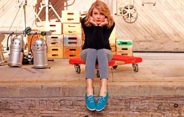 Picture Taylor Swift, photoshoot, brand, March 2014, Keds