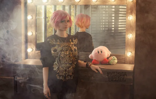 Girl, smoke, mirror, singer, the mirror, visual kei, Studio, soft toys