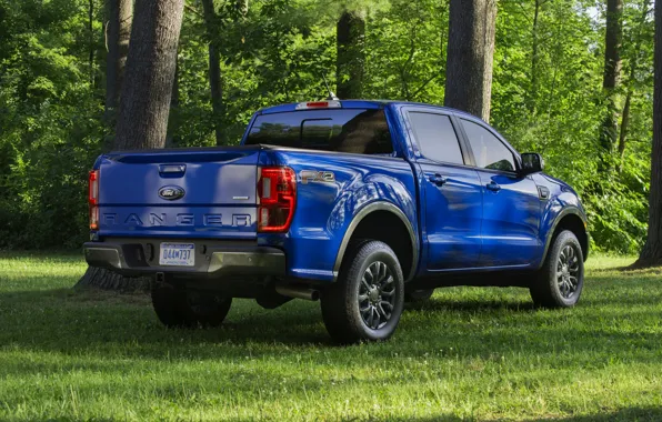 Blue, Ford, back, pickup, Ranger, 2019, FX2 Package