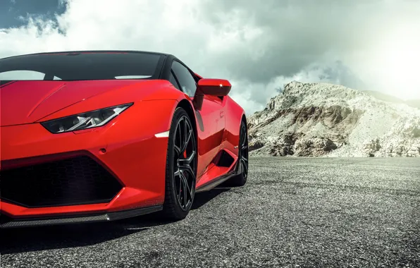 Picture Lamborghini, Red, red, Lamborghini, 2015, Huracan, hurakan, LP 60-4