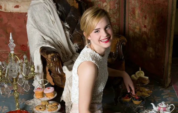 Picture smile, actress, sweets, Emma Watson, Antiques