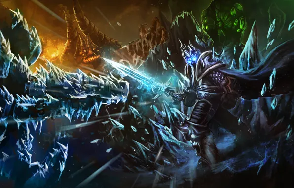 Picture ice, sword, starcraft, diablo, warcraft, arthas, lich king, Heroes of the Storm