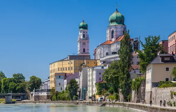 River, home, Germany, Bayern, Passau, St. Stephen 's Cathedral
