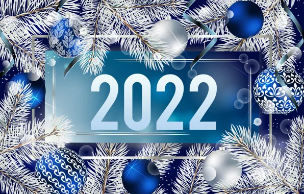 Winter, background, balls, tree, figures, New year, decoration, new year