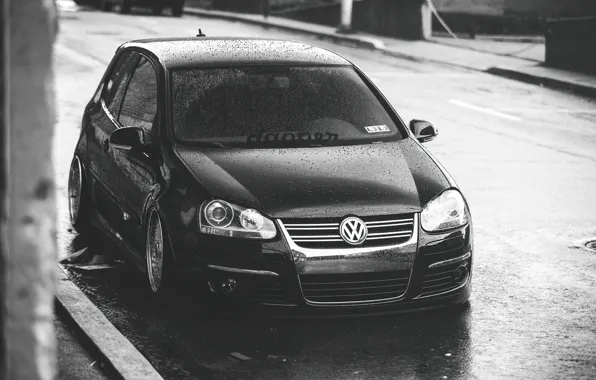 Black, tuning, volkswagen, black, Golf, golf, Volkswagen, MK5