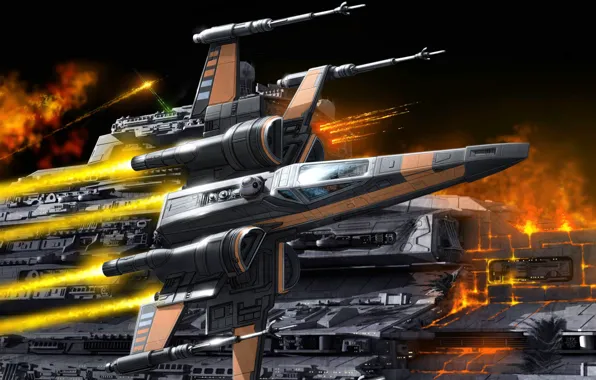 Star Wars, Spaceship, Fantastic, X-wing, Space, Rebel Alliance, T-65 X-wing, Star fighter