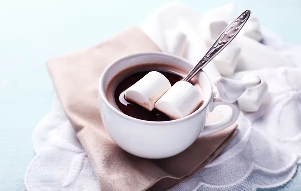 Chocolate, hot, cup, chocolate, cocoa, cocoa, marshmallows, marshmallow