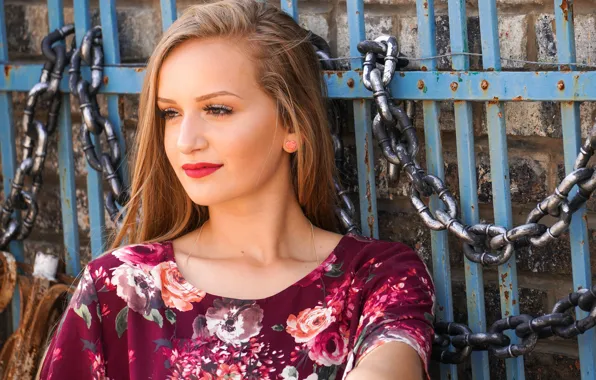 Picture girl, face, background