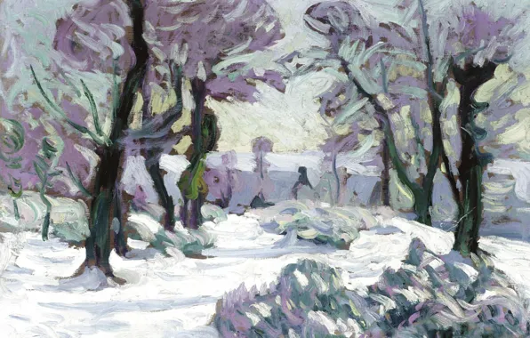Nature, picture, Snowy Landscape, Henri Payet, Henri Pailler