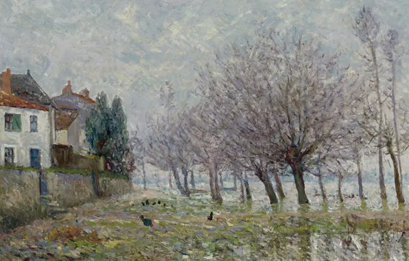 Picture landscape, picture, 1904, Maxime Maufra, Maxim Mora, After The Flood. Indre. The Lower Loire Region