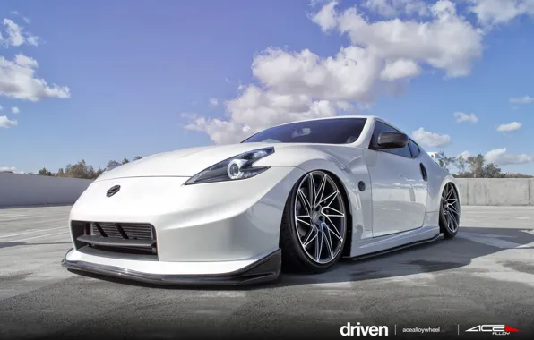 Wallpaper Nissan, White, 370z, ACE Driven for mobile and desktop ...