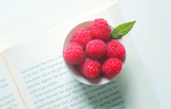 Picture raspberry, background, widescreen, Wallpaper, food, berry, book, wallpaper