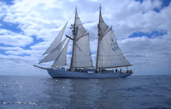 Sea, ship, sailing, "Kite"