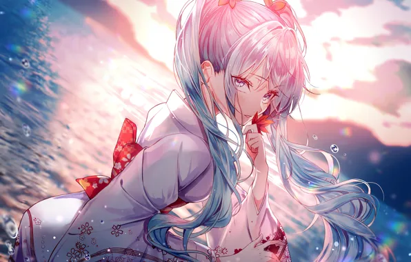 Girl, Hatsune Miku, Vocaloid, Vocaloid, Hatsune Miku, pink hair