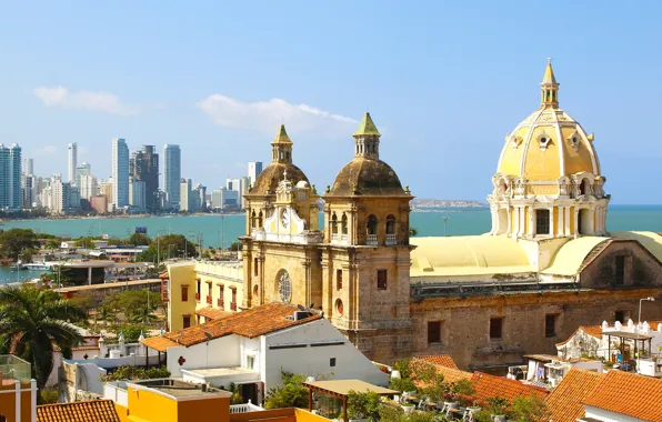 Sea, coast, home, Sunny, Colombia, Cartagena