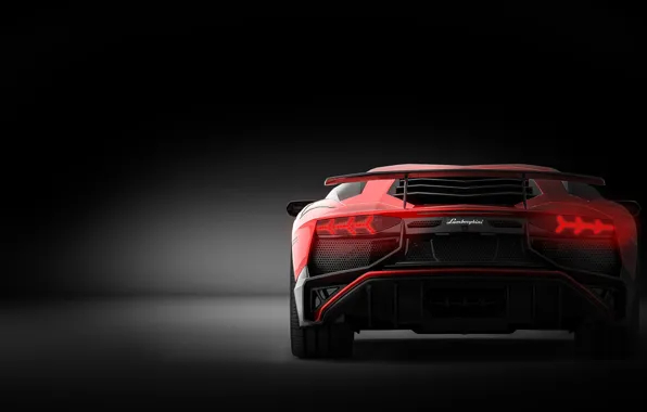 Red, Auto, Lamborghini, Machine, Supercar, Aventador, Lamborghini Aventador, Rendering