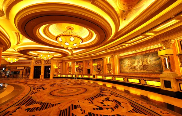 Picture Las Vegas, chandelier, USA, hall, casino