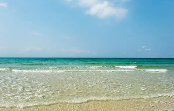 Sand, sea, wave, beach, summer, the sky, summer, beach