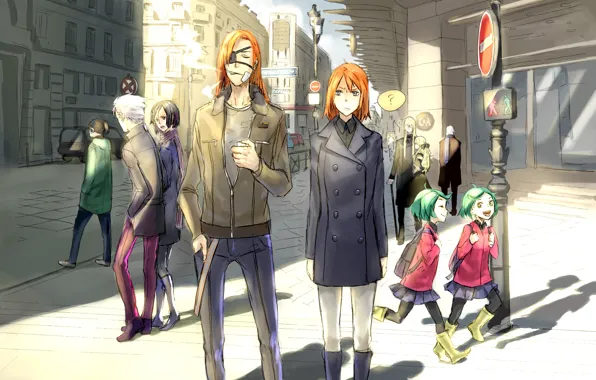 Picture anime, art, anime, badou nails, dogs: bullets &amp; carnage, Ernst Rammsteiner, Mihai Mihaeroff, Naoto Fuyumine