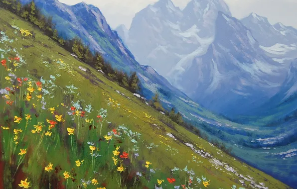 Picture ART, FIGURE, ARTSAUS, SPRING IN THE ROCKIES