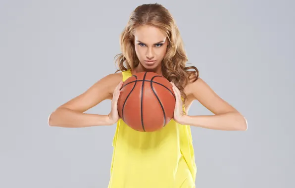 Look, hair, the ball, blonde, basketball