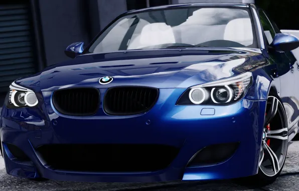 Blue, BMW, E60, GTA 5, 2015