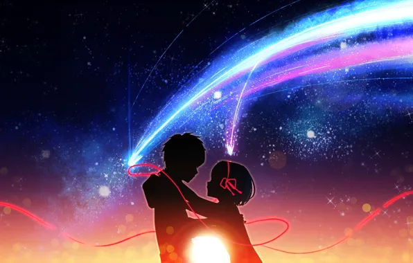 Romance, anime, art, two, Kamet, Kimi no VA On, Your name, Kimi No VA On