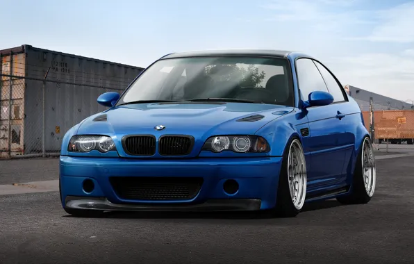 Blue, BMW, BMW, container, blue, E46