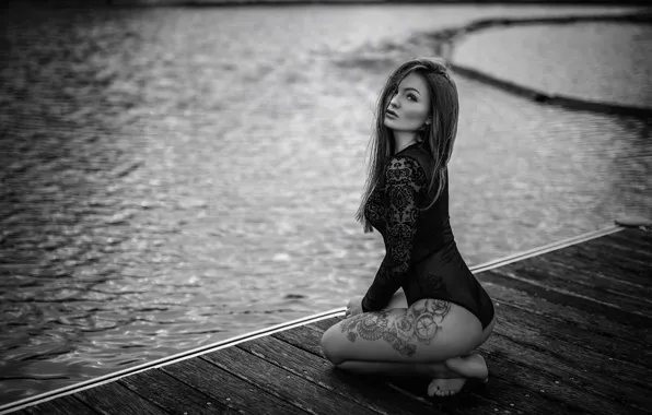 Ass, look, sexy, pose, river, model, makeup, figure
