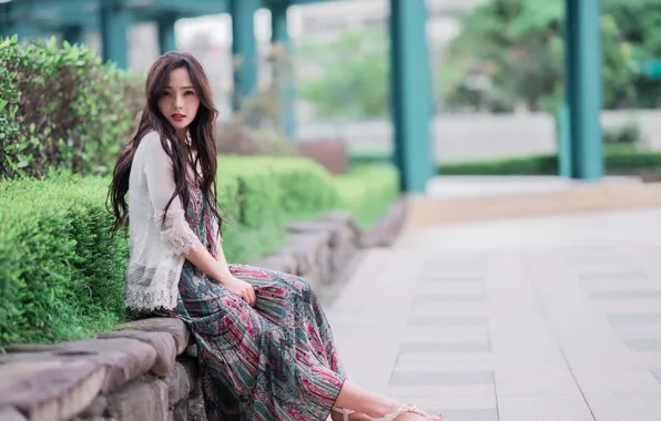 Wallpaper hair, dress, beauty, face, Asian, summer