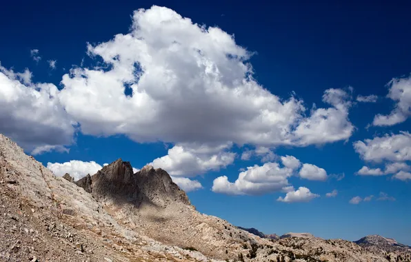 The sky, landscape, mountains