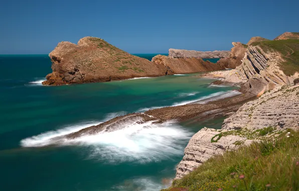 Picture sea, rocks, shore