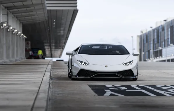 Picture Lamborghini, White, VAG, Huracan, Sight