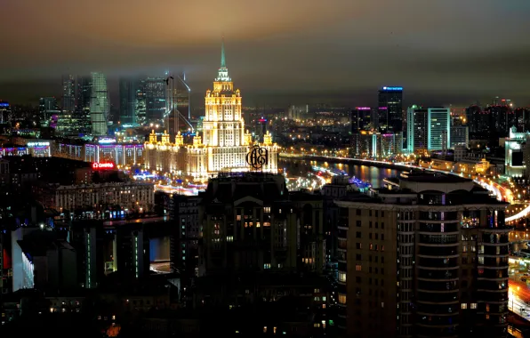 Night, Moscow, Russia, Russia, night, Moscow