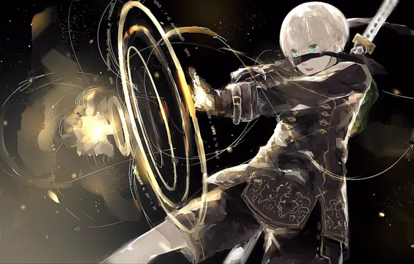 Weapons, boy, NieR Automata, YoRHa No 9 Type S
