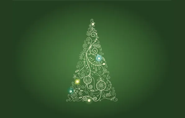 Green, background, tree