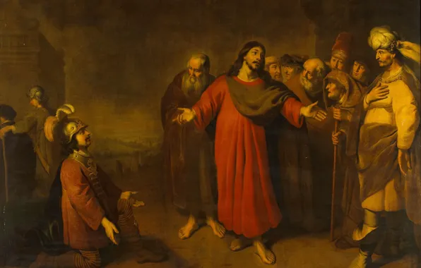 Picture, mythology, Christ and the Centurion, Adam Camerarius