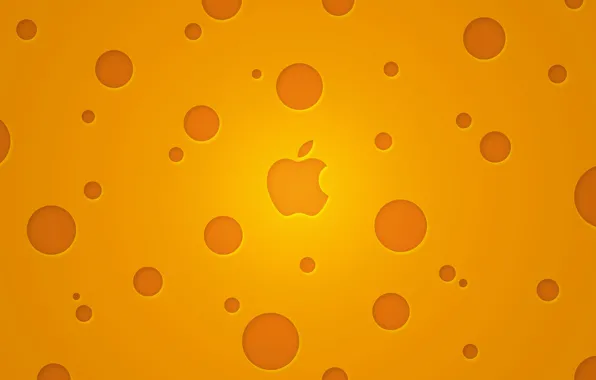 Apple, cheese, holes
