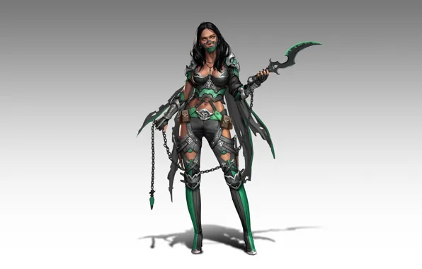 Girl, Minimalism, Armor, Style, Girl, Assassin, Style, Fiction