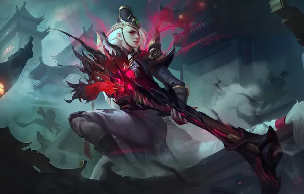 Picture weapons, Mobile Legends: Bang Bang!, fantasy, girl, Lesley