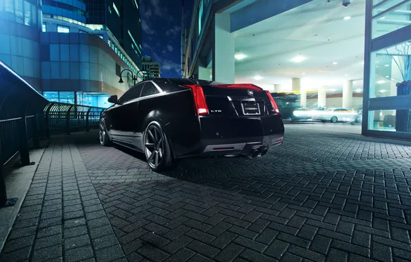 Black, Cadillac, black, CTS-V, Cadillac