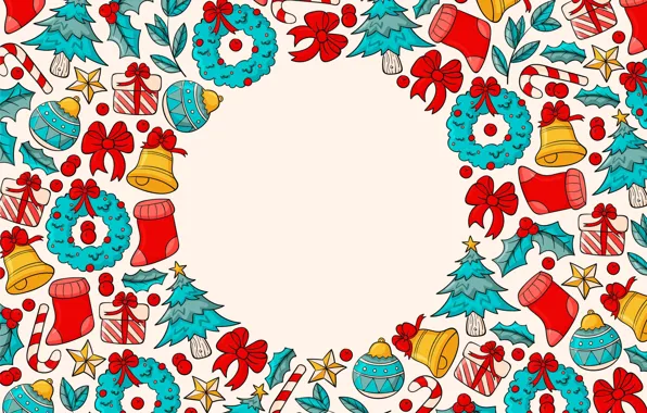 Picture decoration, background, vector, colorful, Christmas, New year, christmas, new year