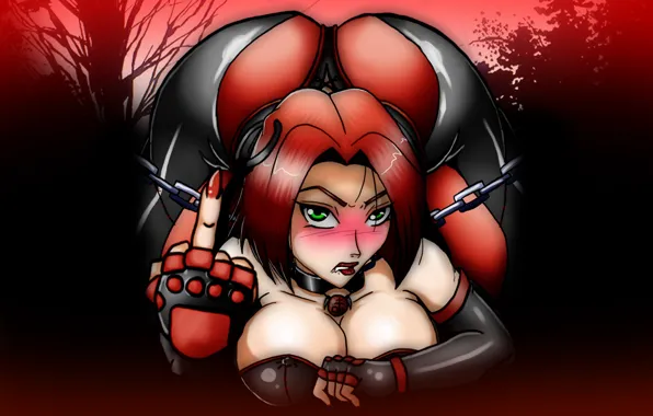 Game, hairstyle, costume, vampires, Art, bloodrain, Bloodrayne, Rayne