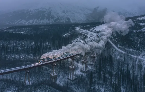 Picture railroad, Sergey Krylov, Severomuysky bypass, Baikal-Amur Mainline