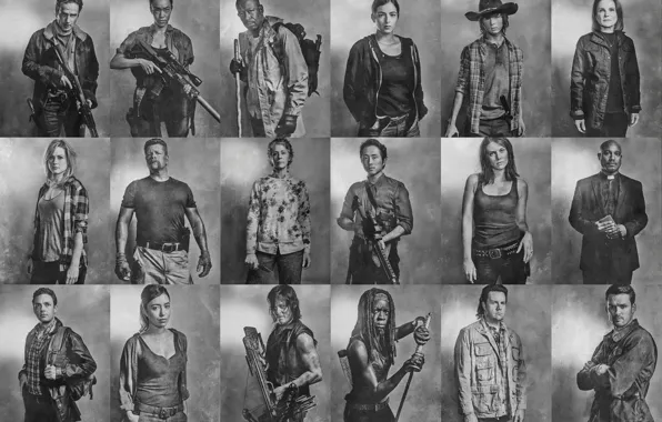 Picture the series, heroes, The Walking Dead, The walking dead