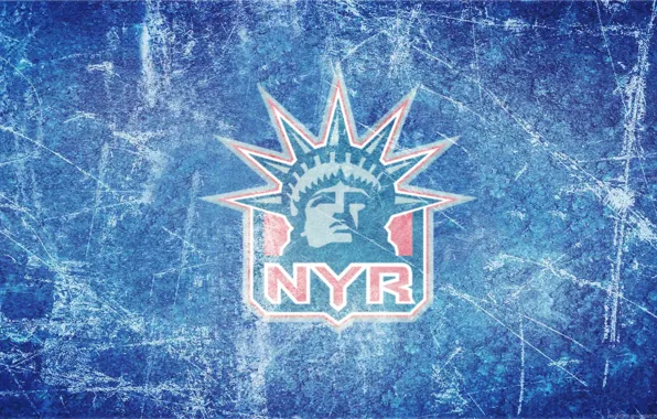 Ice, logo, emblem, the statue of liberty, NHL, NHL, National Hockey League, hockey club