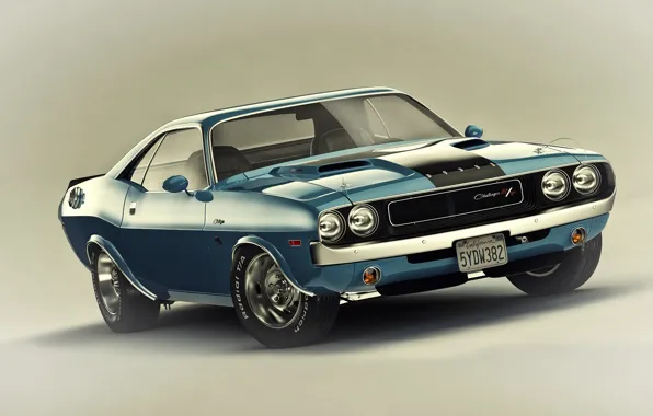 Picture Muscle, Dodge, Challenger, Car, 1970, R/T
